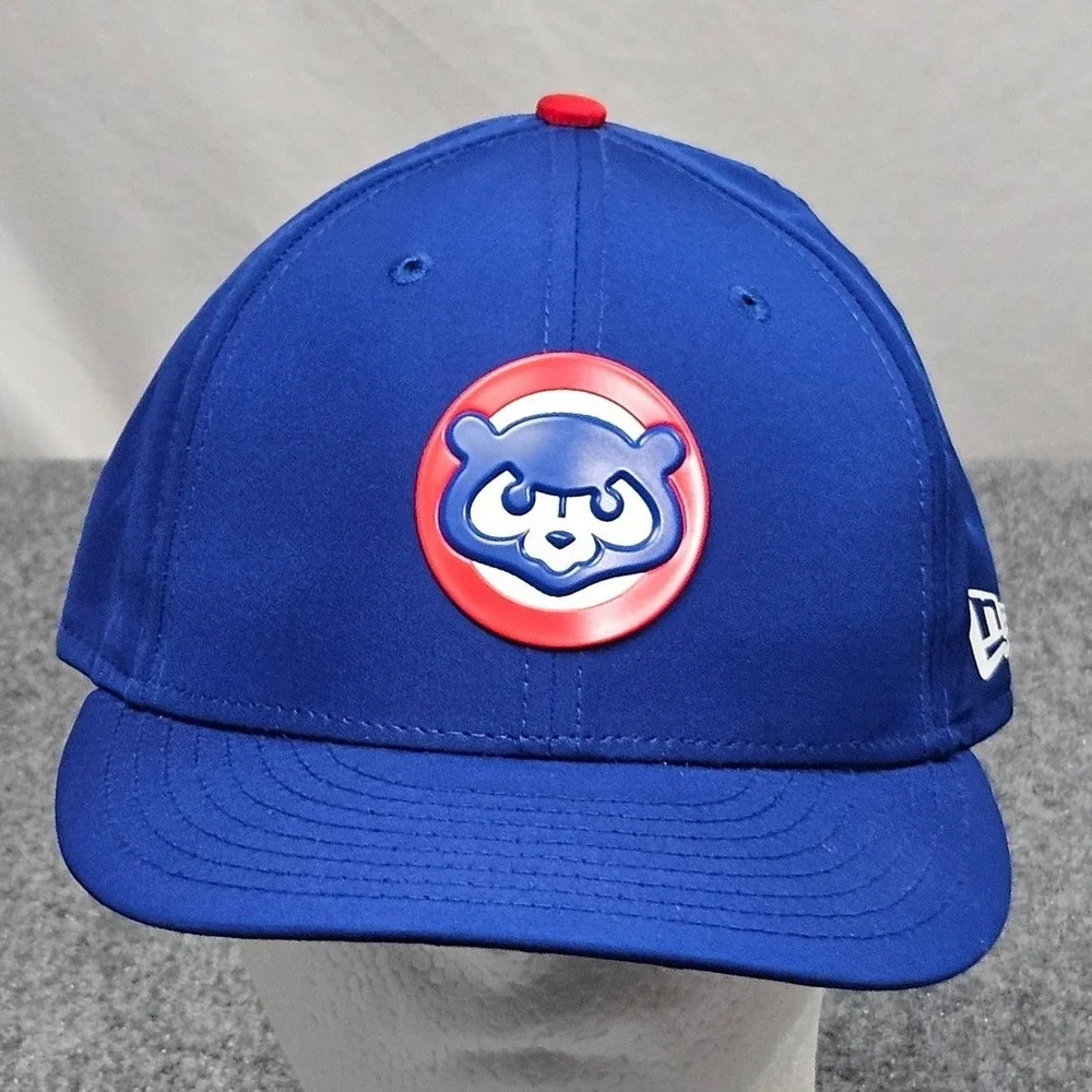 Chicago Cubs New Era Fitted Hat 7 1/2 Blue MLB 59FIFTY Authentic Performance Cap